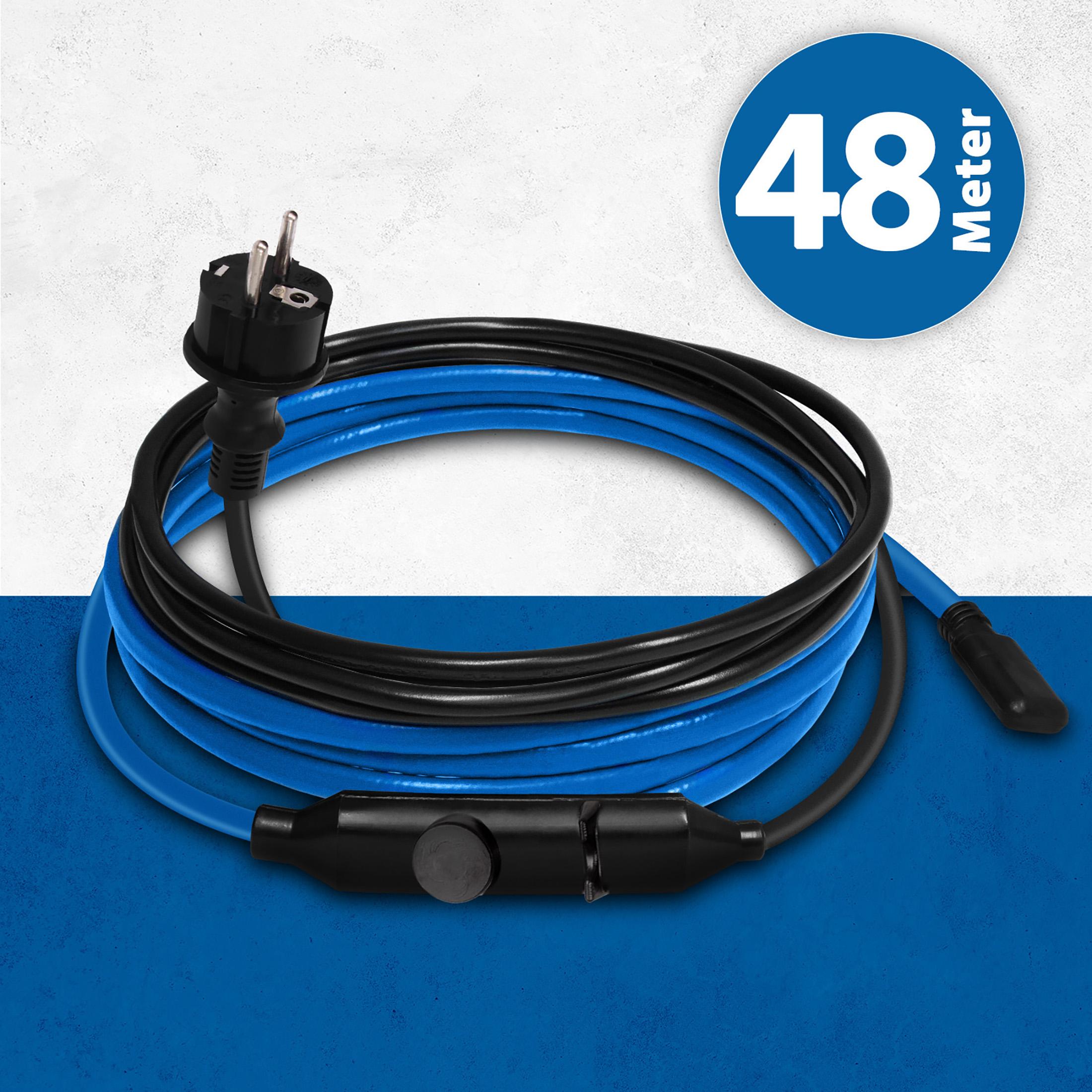 Mi-Heat Frostschutz Heizkabel Rohrbegleitheizung Begleitheizung Frostwächter ETM 15W/m 48,0m ETM-FH-15W-L48