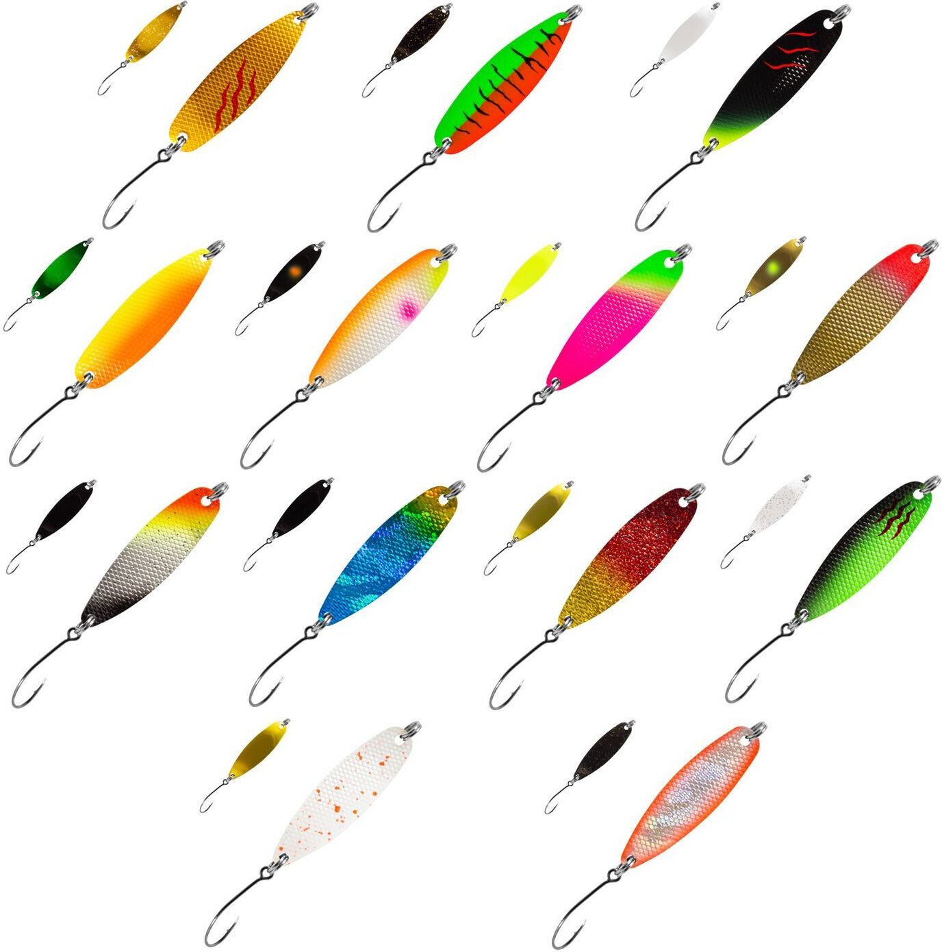 FTM Spoon Hammer 1,7g - Forellenspoon, Farbe:Rot - Goldfarben / Goldfarben. Gelber Punkt 5201406