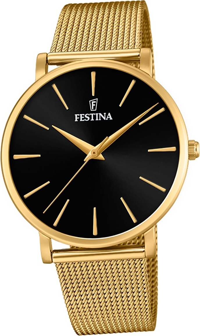 Festina Nerezové dámske hodinky F20476/2 Náramkové hodinky zlaté Dámske klasické hodinky D2UF20476/2