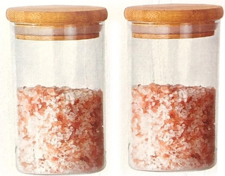 Executive Vip Ahmet 2x Gewürzgläser mit Luftdichten Korken mit Luftdichten 500ML Korken Borasilikat Vorratsbehälter Yaglik & Sirkelik VP-159