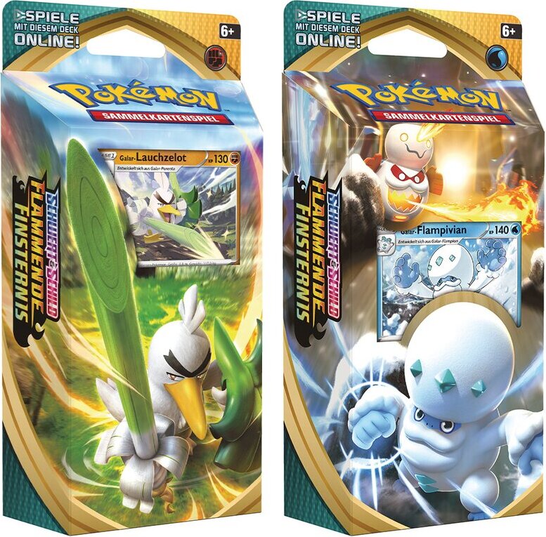 Nintendo Cards - Flammende Finsternis - Beide Themendecks - Galar-Flampivian & Galar-Lauchzelot - Deutsch