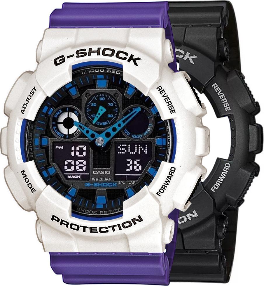 Zegarek Casio G-Shock SET GA-100-1A2ER + BEZEL 10395292 + PASEK 10498156 20BAR