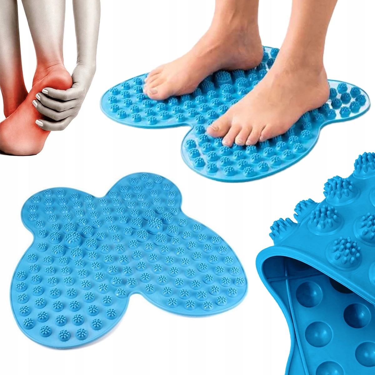 Home Markt24 FUSSMASSAGEMATTE 35 x 36 cm 2800 MASSAGEPUNKTE BLAU