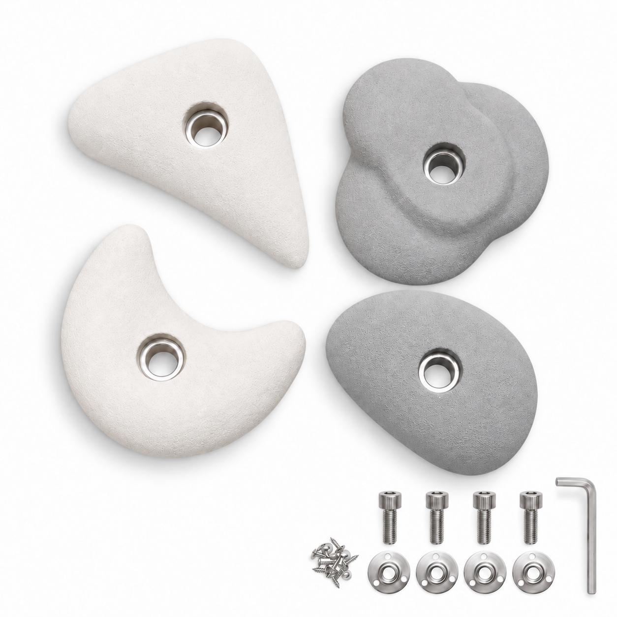 MAMOI® Klettergriffe Set, Klettersteine für die Wand, Indoor und Outdoor Klettergriffe, Klettergriffe für Kinder, Bouldergriffe