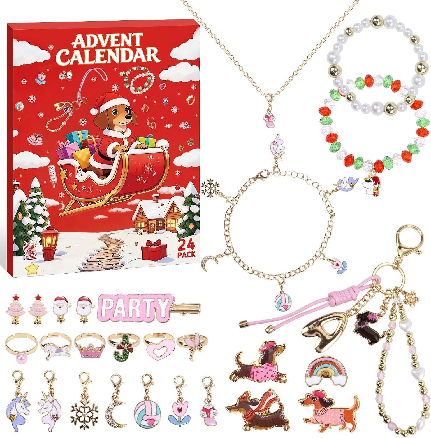 oCreon Adventskalender 2026 für Mädchen - Adventskalender mit Schmuck