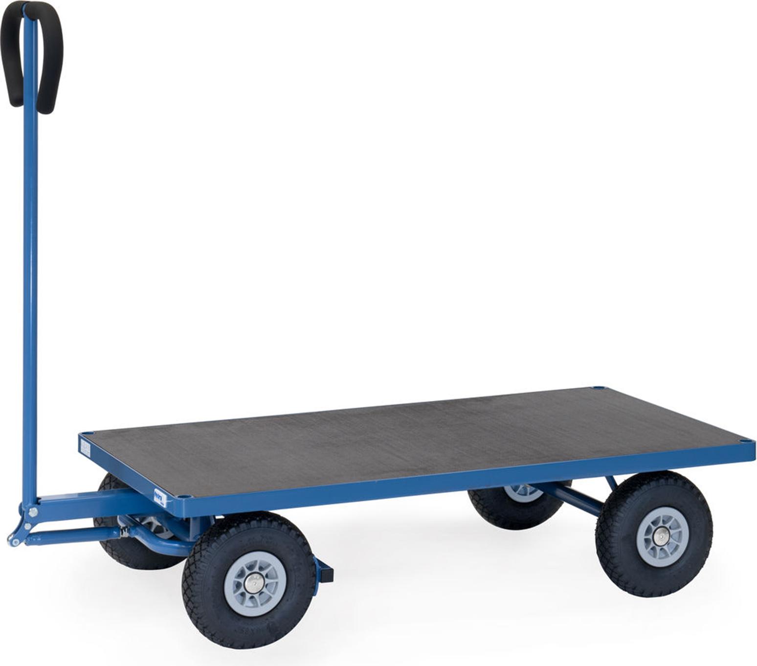 Fetra Handwagen mit Ladefläche aus wasserfestem Sperrholz und Polyurethanbereifung Ladefläche 1260x700mm