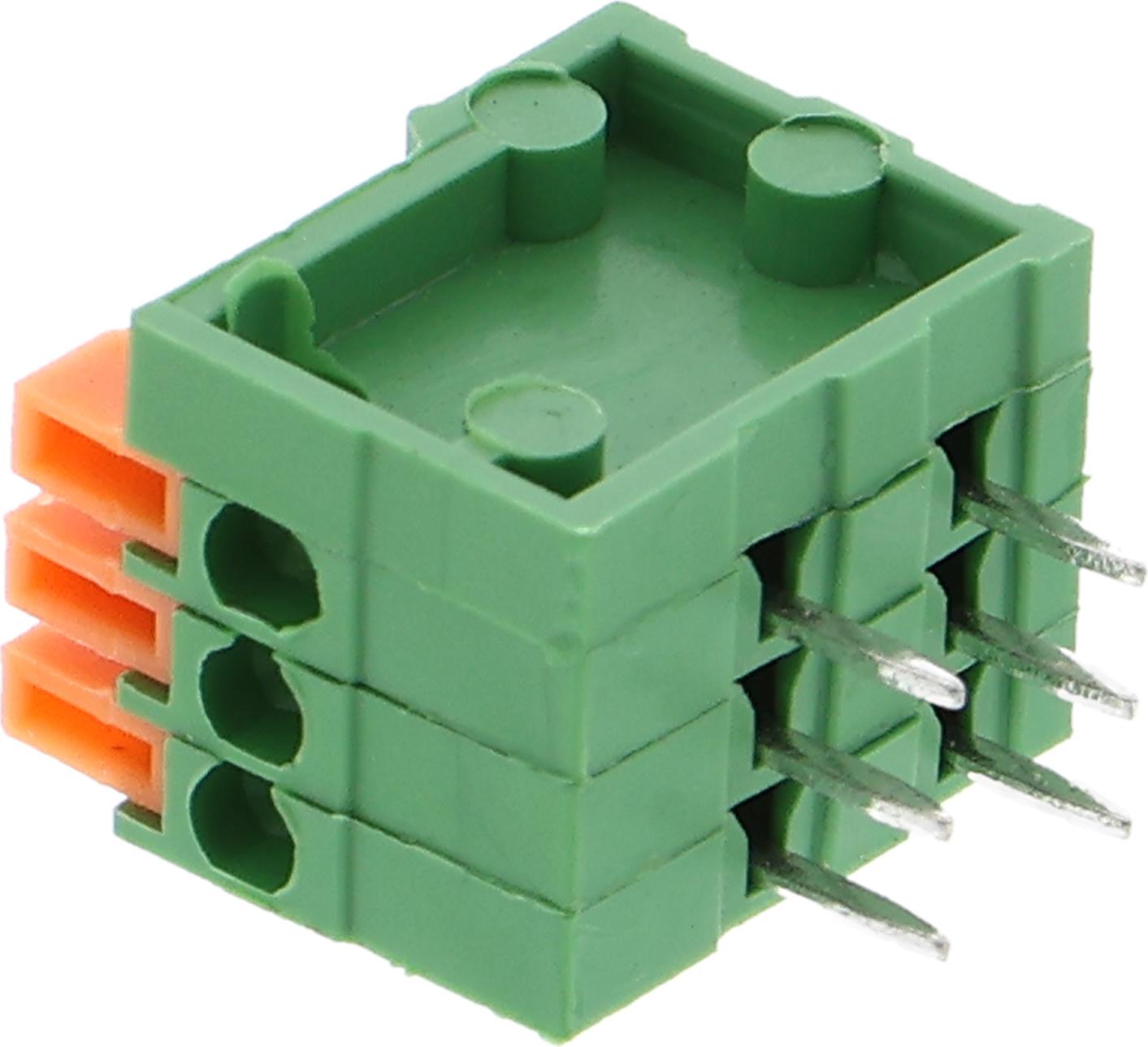 Funduino Federklemmenblock / Leiterplattenklemme / Printklemme / Anschlussklemme 2,54mm : 3 Kontakte Kontakte: 3 Kontakte
