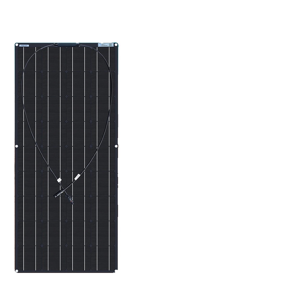 Solárny panel, flexibilný dizajn, vysoká účinnosť, čierny