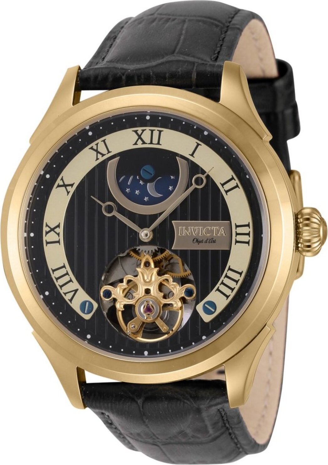 Invicta Objet D Art 44010 - Pánske Náramkové Hondiky - Automatické - Nerezová oceľ s čiernym ciferníkom - 44mm