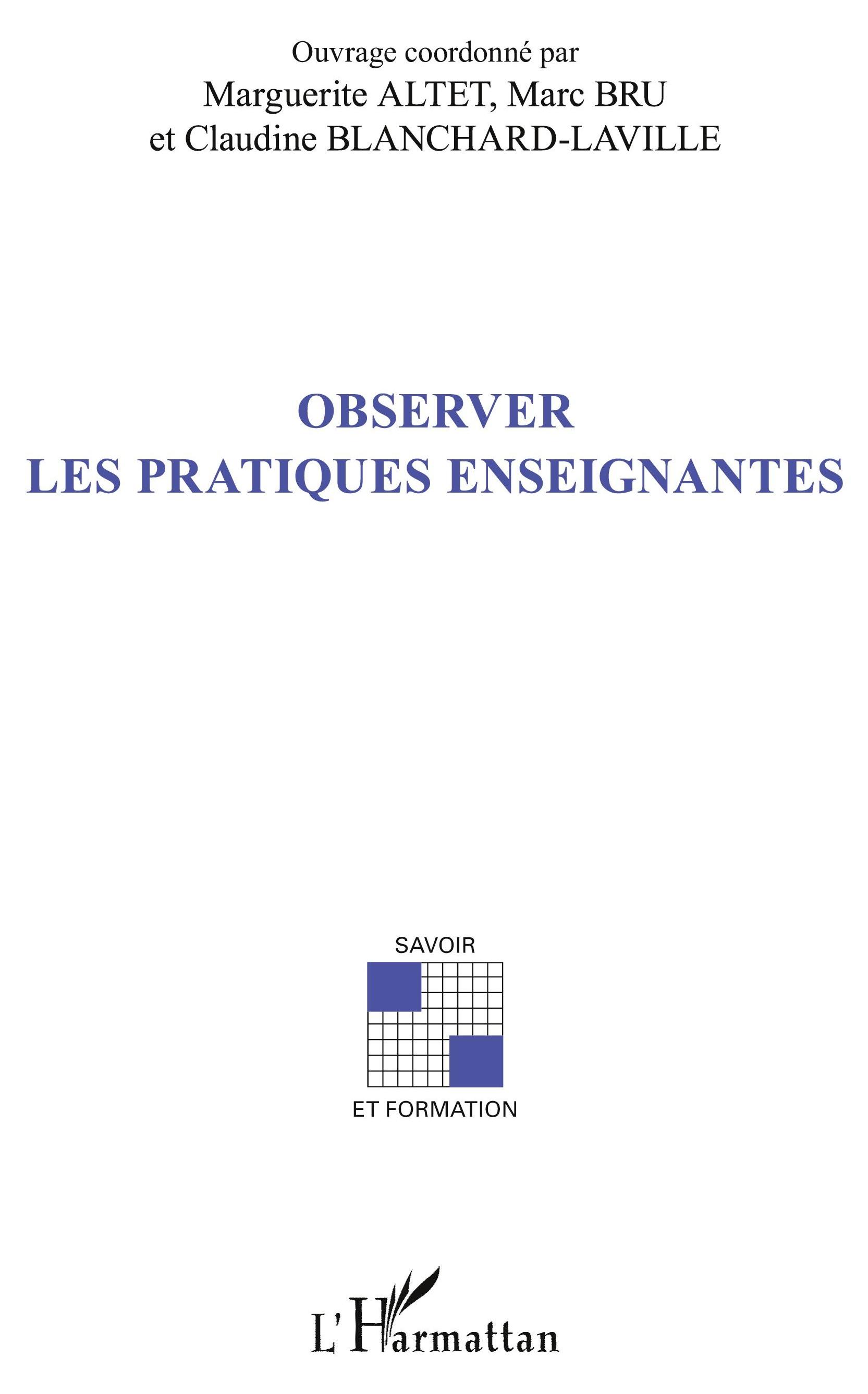 Sonstige Verlage Observer les pratiques enseignantes