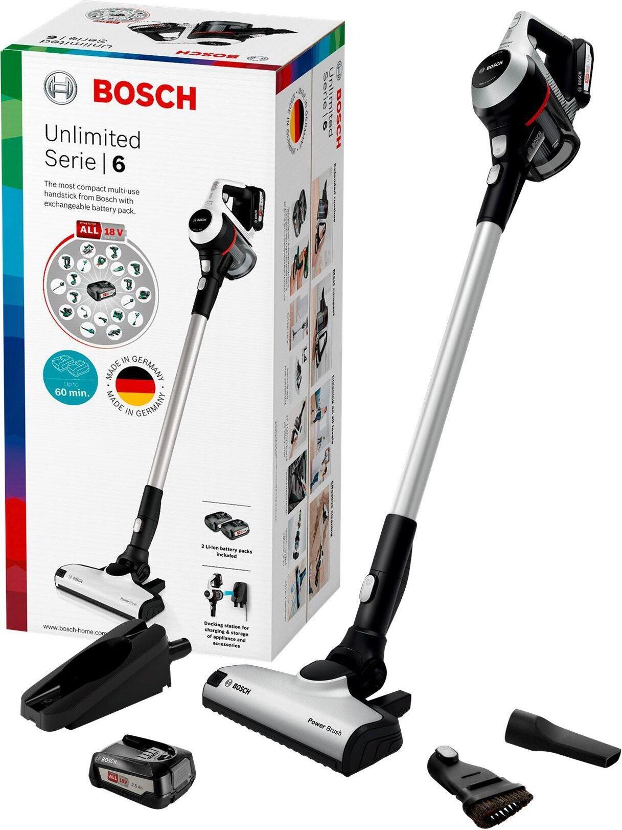 Bosch BBS612PCK Akumulátorový vertikálny vysávač biely/sivý NOVINKA ! Vrátane 2. batérie