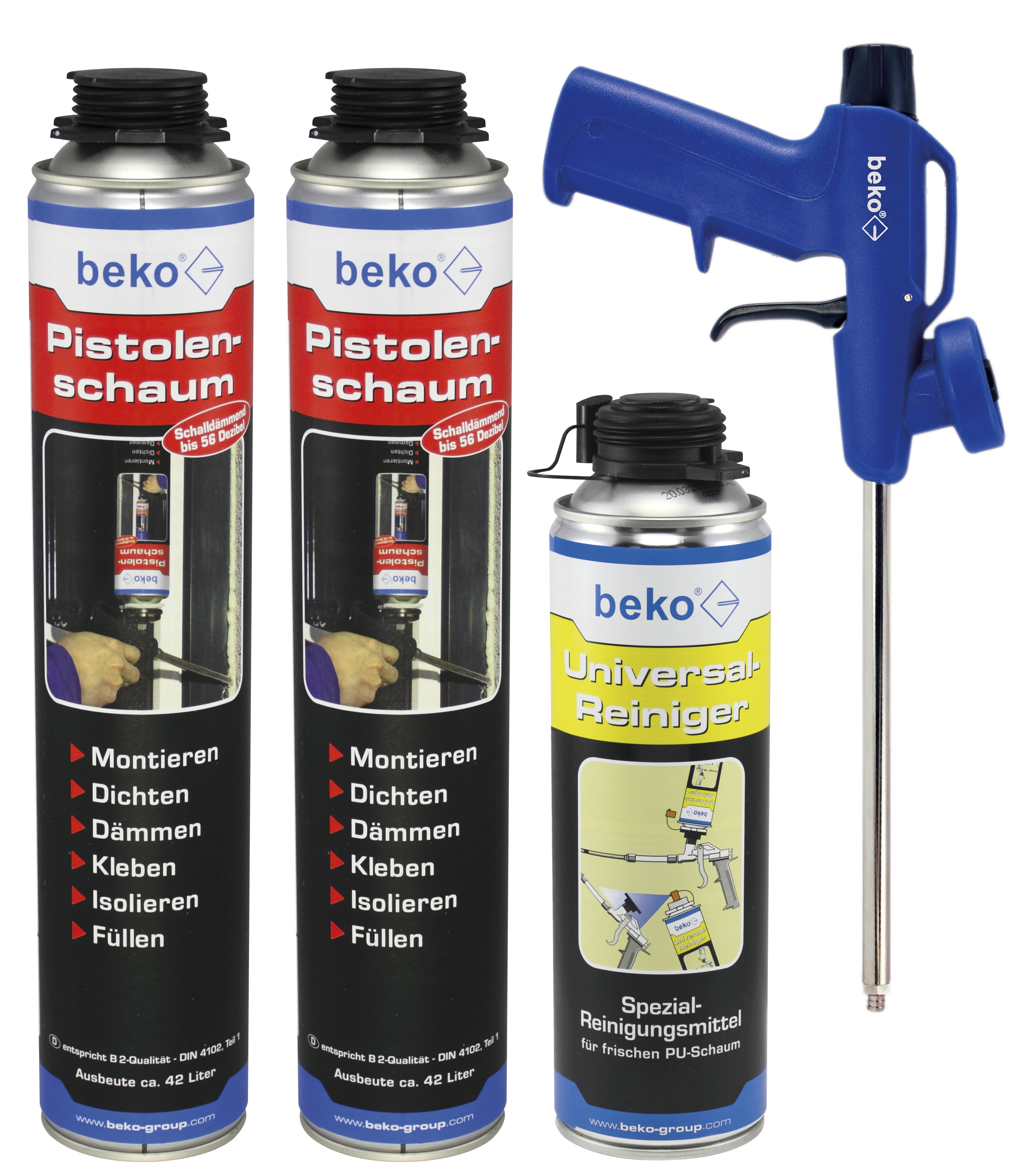 SET: NBS beko Pistolenschaum-Set "BLUE" 999 95 008