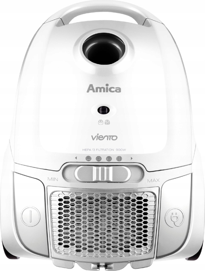 Amica Vi 2032 Hepa13 900W Staubsauger, 2,5 L Beutel, Leistungsregulierung, 8M Reichweite