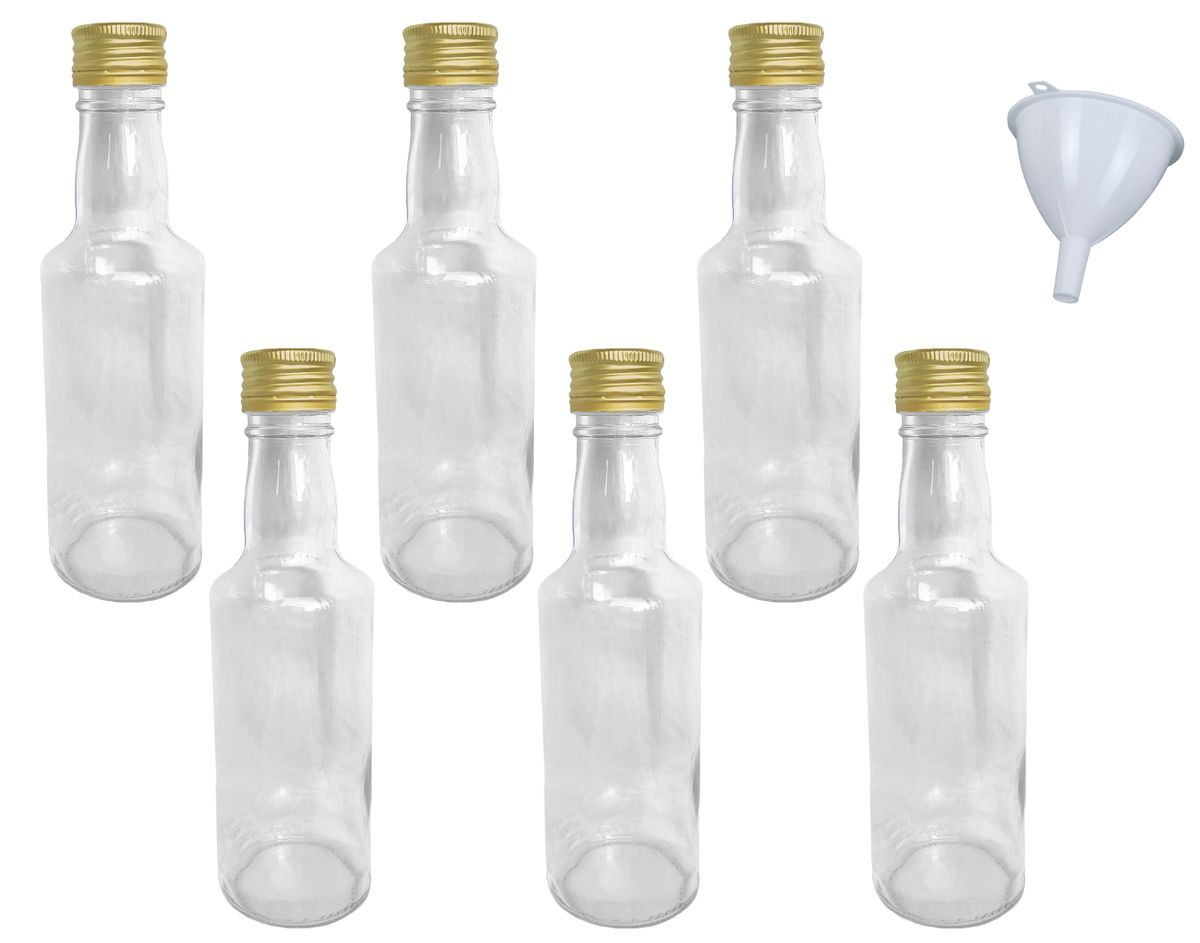12 x 100 ml leere Glasflaschen Taschenflasche Flachmann Flasche 0,1 Liter 