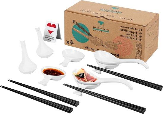 OEM Asiatische Suppenschale Set Porselein und Bambus 2026