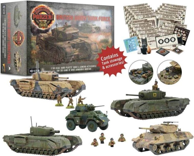 Warlord Games - Achtung Panzer! - Britische Armee Panzertruppe (Maßstab 1/56)