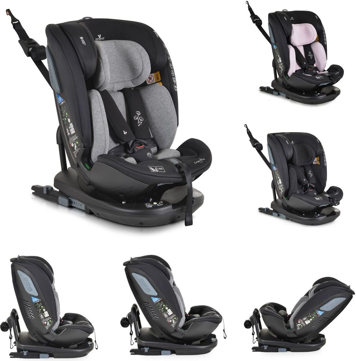 Cangaroo Autositz Zusatzautositz Gravity Grey 40-150 cm i-Size 111405