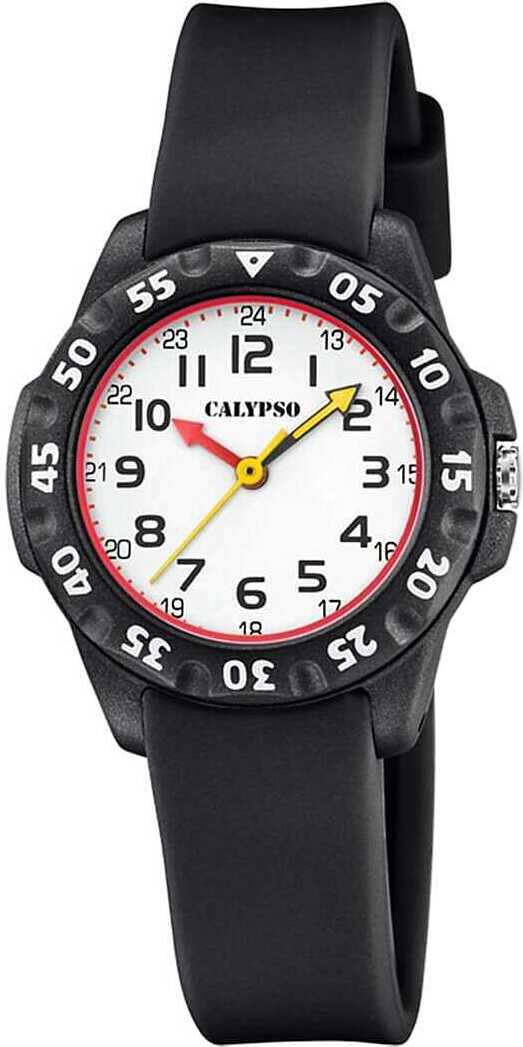Calypso Detské analógové hodinky Módne plastové náramkové hodinky čierne UK5829/6