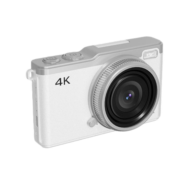 ZELURXX 4K Kamera,64MP Digitalkamera,Vlog Kamera,Selfie Klappbildschirm Kamera,Sportkamera,Filterkamera,Kinderkamera, 32GB, Weiß