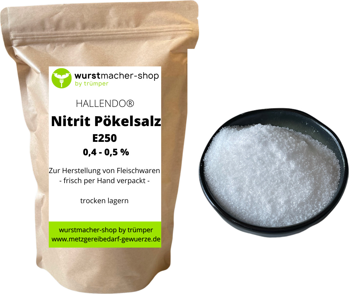 Nitritpökelsalz 500g Mit 0,4–0,5% E250 – Für Wurst, Fleisch & Pökelwaren, Perfekte Umrötung & Herzhafter Geschmack Nitritpökelsalz 500g Mit 0,4–0,5% E250 – Für Wurst, Fleisch & Pökelwaren, Perfekte Umrötung & Herzhafter Geschmack