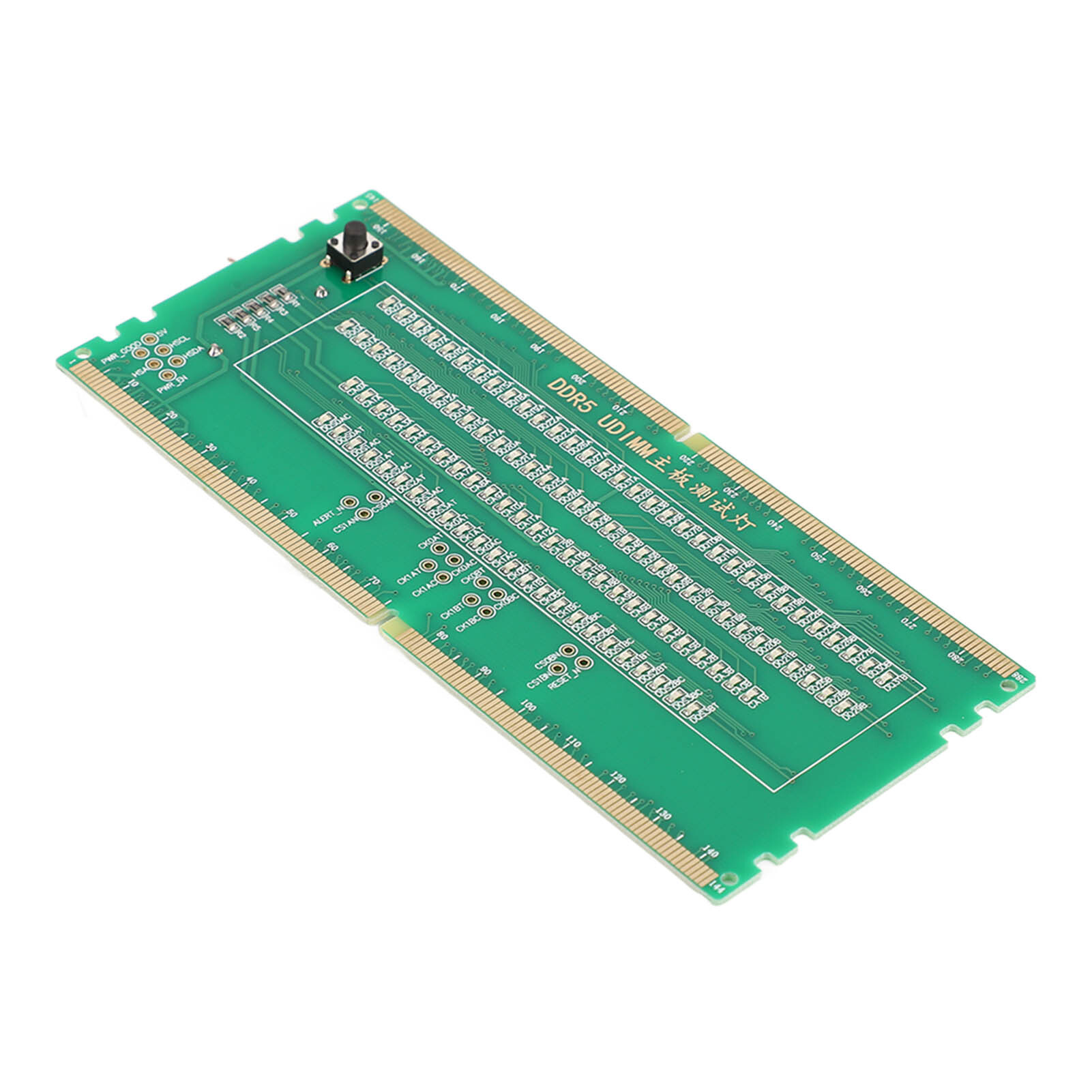 Cocosity RAM-Speichersteckplatz-Tester, RAM-Speichersteckplatz-Testerkarte, DDR5-Desktop-Speicher-Testkarte, Desktop-Speicher-Testkarte, DDR5-RAM-Speichersteckplatz-Tester, Speichersteckplatz-Testerkarte mit LED-Licht