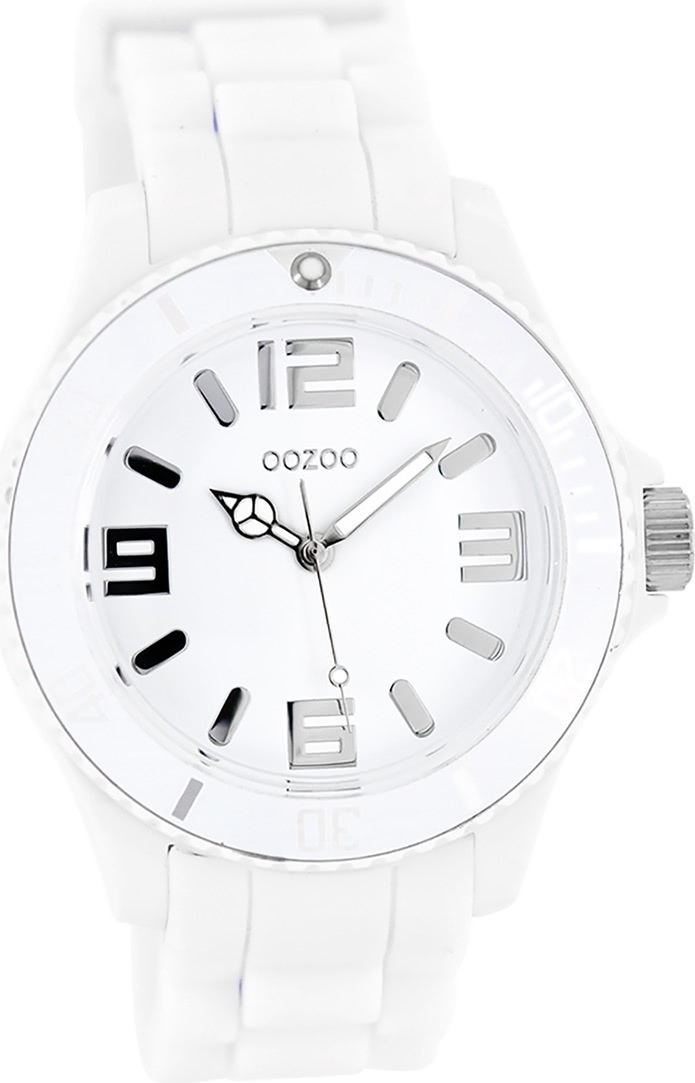 Oozoo Uni náramkové hodinky Vintage Series analógové silikónové biele D2UOC4172A