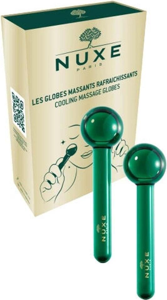 Nuxe, Ice Globes, Green, Cooling, Face Massage Globe