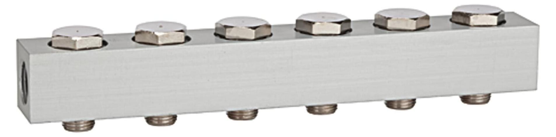 Riegler Versorgungsleiste für Wegeventile, mit 6 Ventilpositionen, G 1/4 519.06-14
