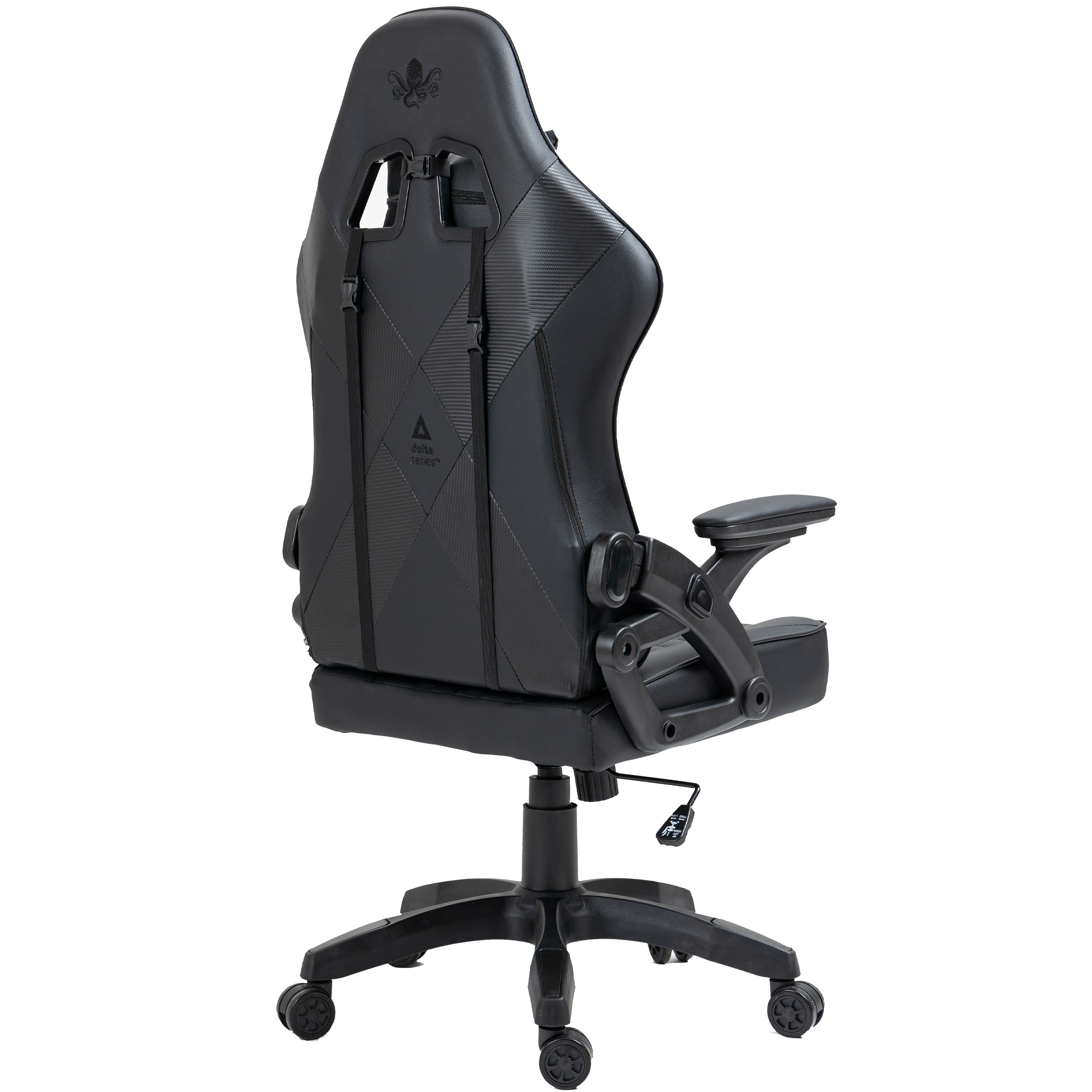 Kraken Chairs Helios kancelárska stolička ergonomická, písacia stolička, otočná stolička, textilná herná stolička, herná stolička, do 130 kg, čierna