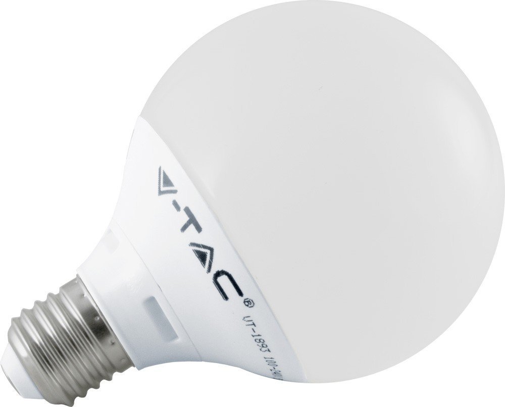 V-TAC 4278 10 W E27 G95 LED Bulb Glhlampe 100-240 V, SMD 6000 K, Licht mit 810 lumen VT-1893 [+]