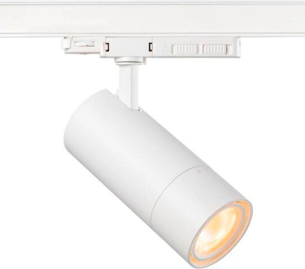 Qub Zoom Schienenstrahler - Weiß - 3-Phasen LED Spot - 20W/25W/30W - CRI 90 - Zoomfunktion