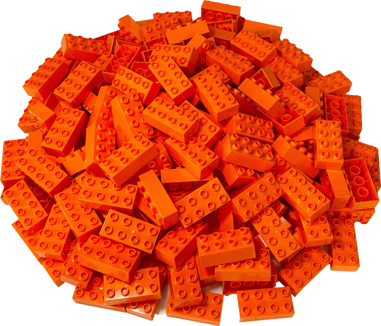 LEGO® DUPLO® 2x4 kocky Základné kocky Oranžová - 3011 NEW! Množstvo 80x