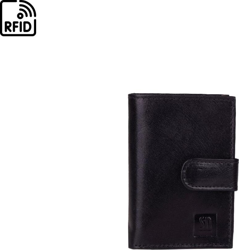 Smart ONE Kreditkartenetui aus schwarzem Leder
