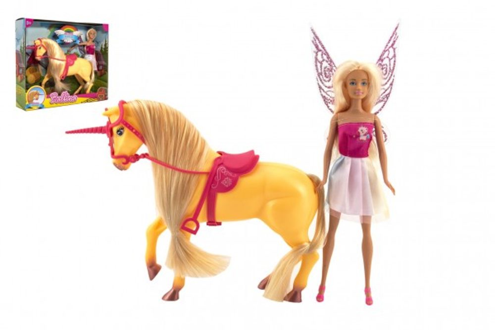 Teddies Puppe mit Einhorn UN43940