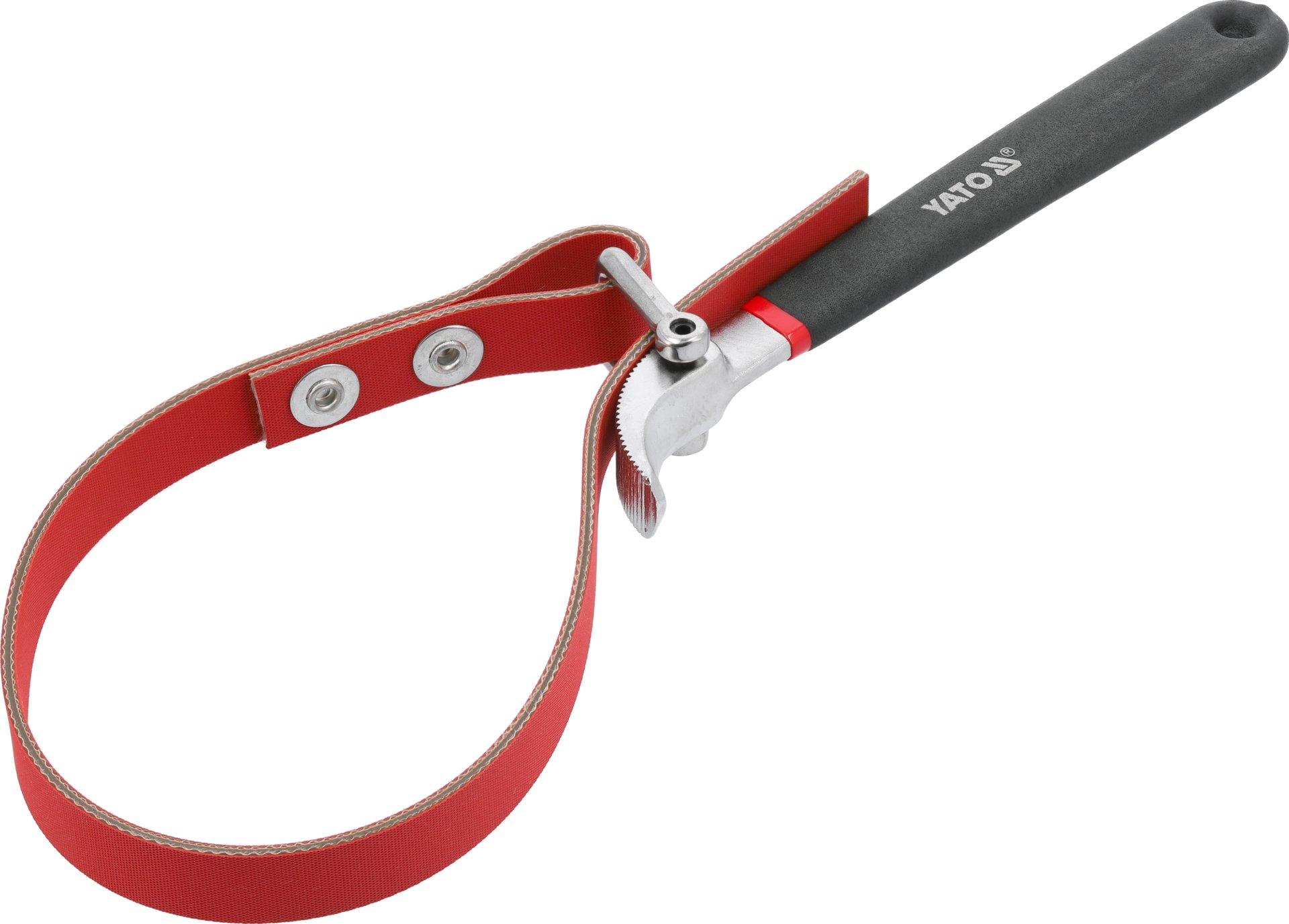 YATO Ölfilterband Riemenschlüssel Ölfilterschlüssel Ölfilterbandschlüssel Rohrschlüssel Bandschlüssel Filterschlüssel 80-160 mm 19883