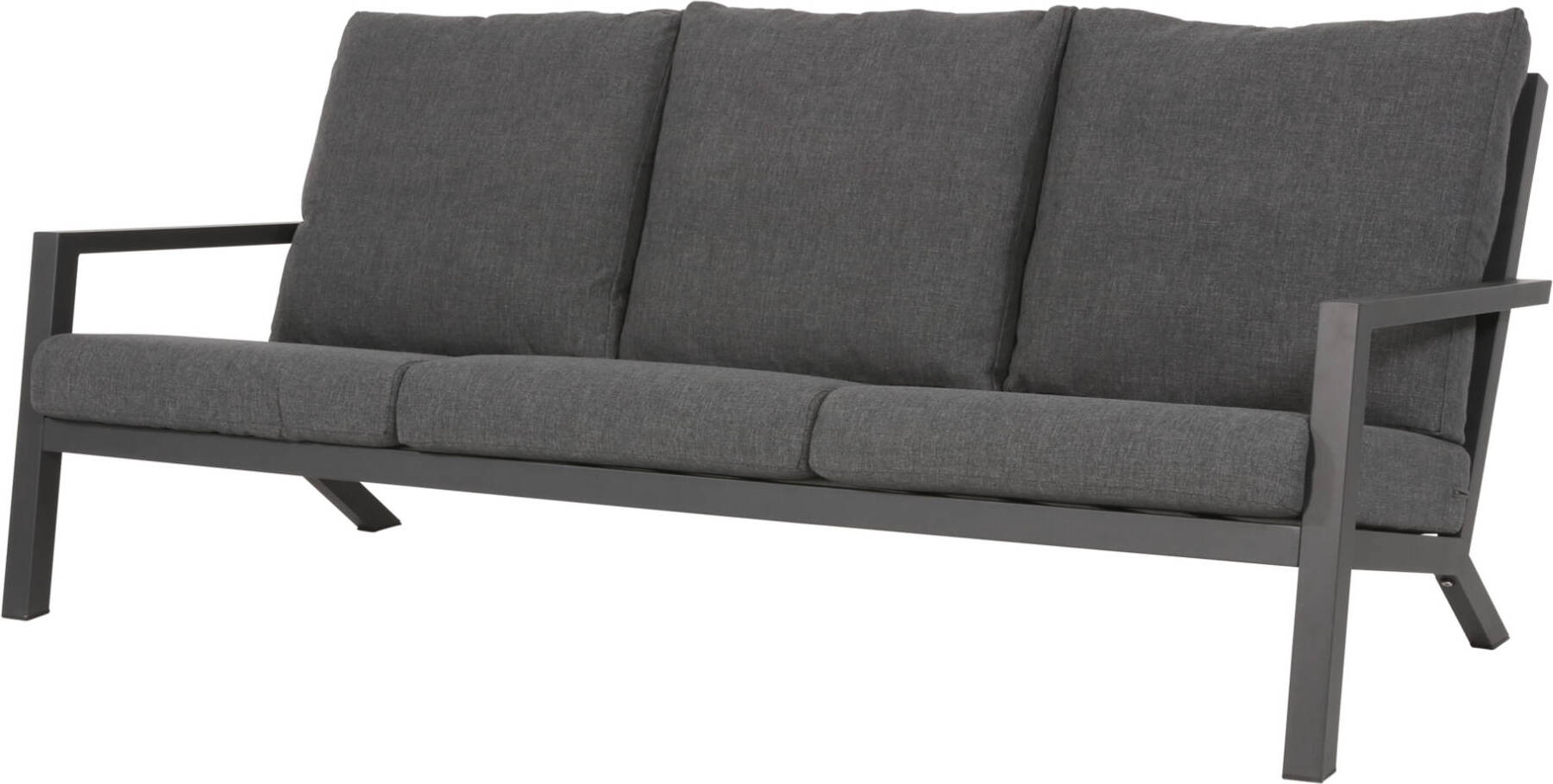 Garten Loungebank DOWN TOWN inkl. Sitzkissen, 205 x 97 x 79 cm in grau