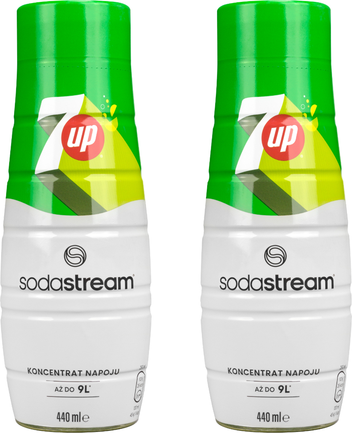 SodaStream Sirup 7UP Konzentrat 2x440ml zuckerreduziert ca 35 Portionen