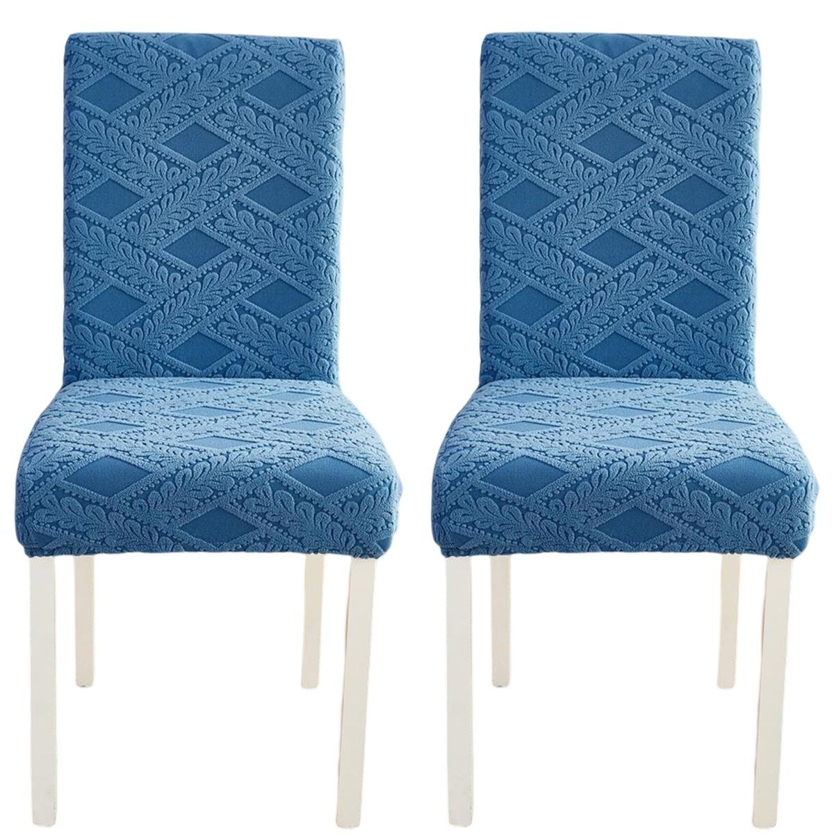 JedBesetzt Stuhlhussen für Esszimmer, 2er-Set Stuhlhussen, Stretch-Küchenstuhlhussen K-MM-2620-3