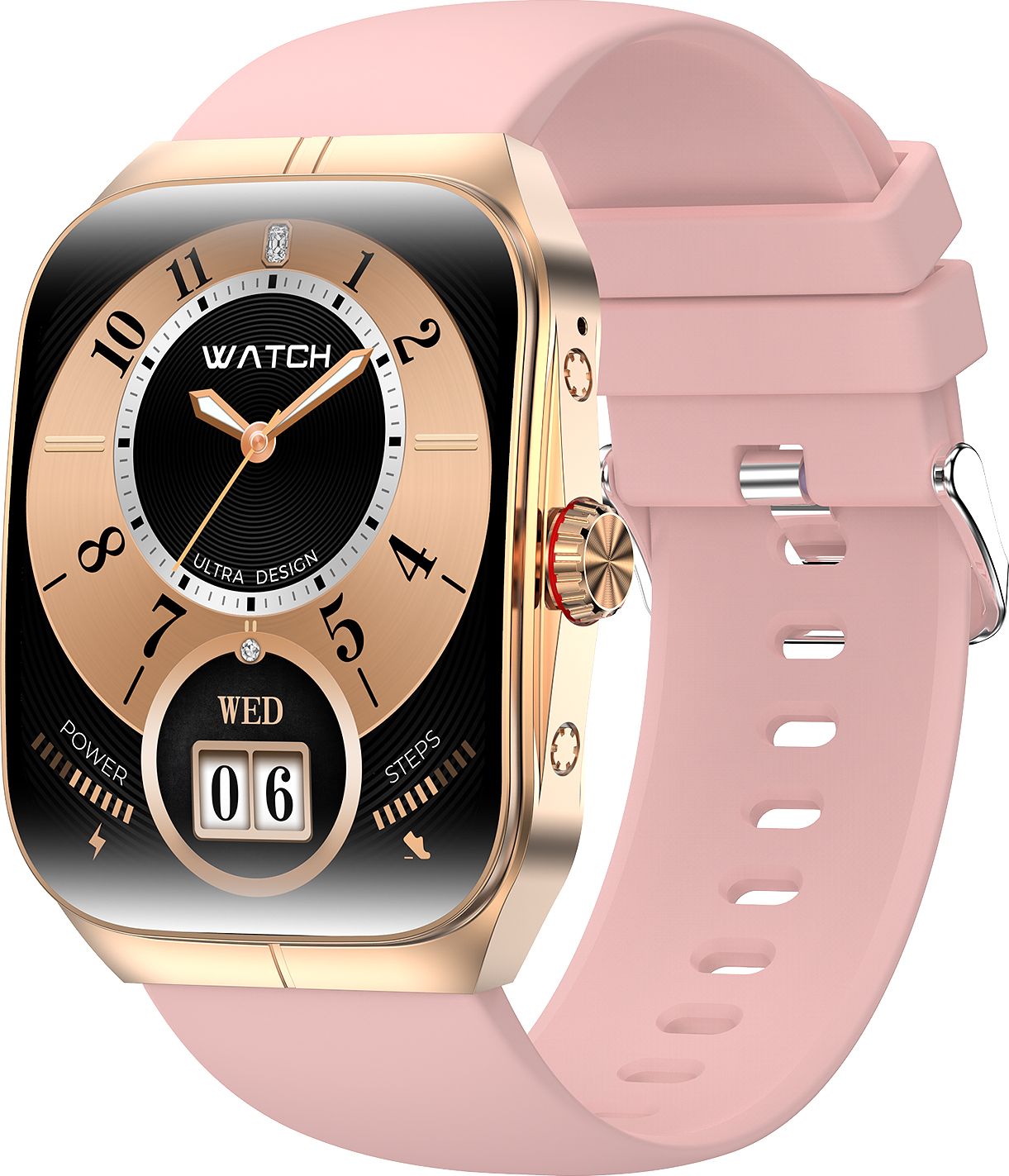 INF Smartwatch mit Herzfrequenz-, Blutdruck- und Blutsauerstoffmessung Roségold 365819