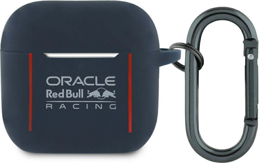 Hülle Case AirPods 4 ORACLE Red Bull Racing Silikon blau Logo Bullen RBA4SIVSV
