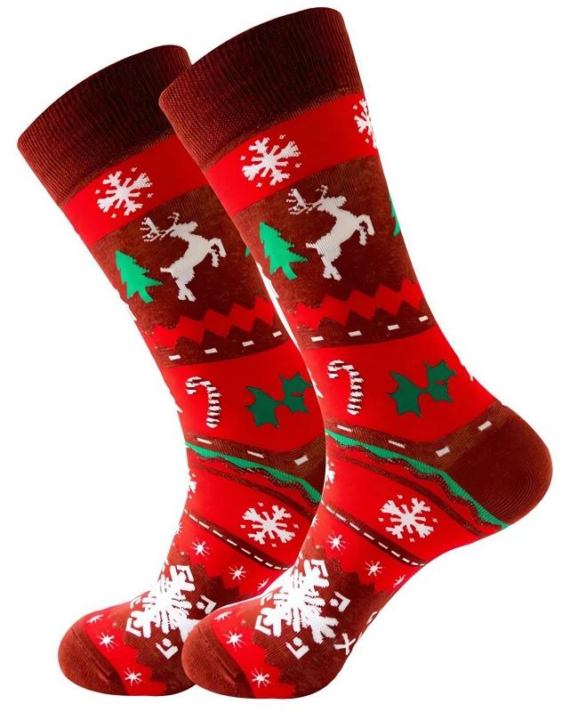 APT® APT BQ92A Weihnachtssocken, Größe 37–44, rot