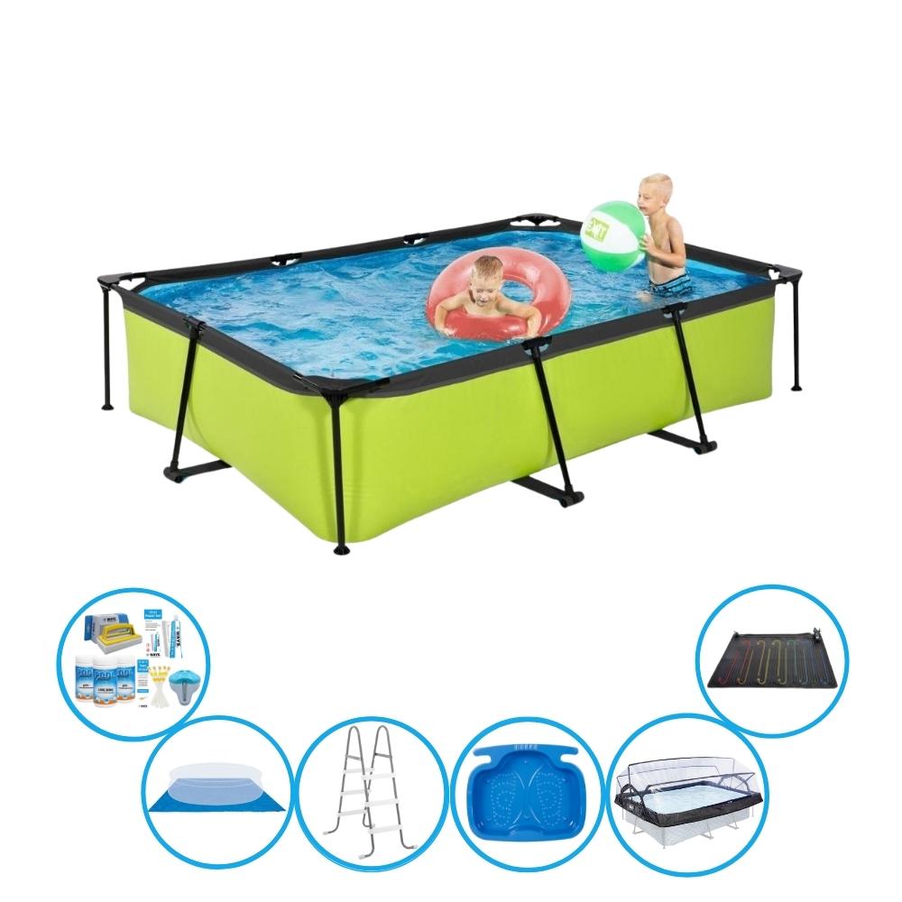 EXIT Bazén vápno - 300x200x65 cm - Rám bazéna - Vrátane toebehoren