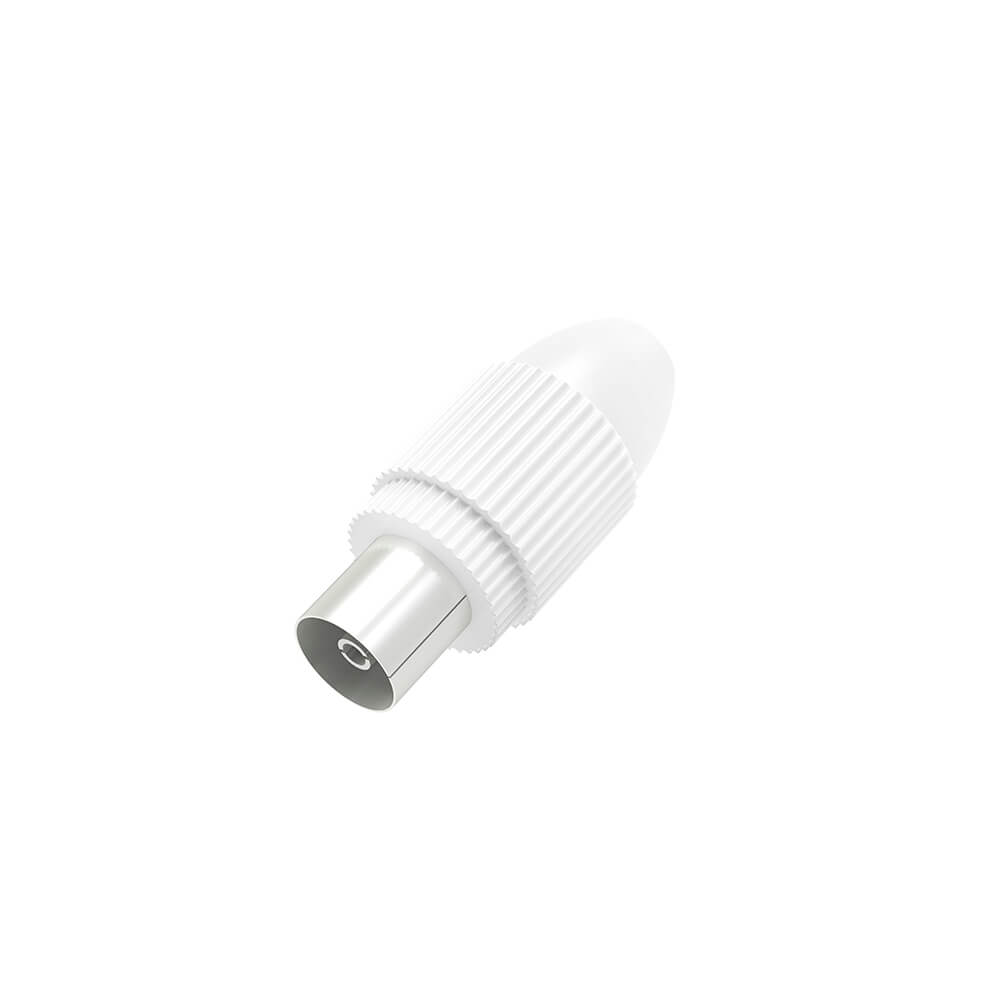 Hama 00205214, Koaxial, Koaxial, Weiblich, Weiblich, 7 mm, Weiß