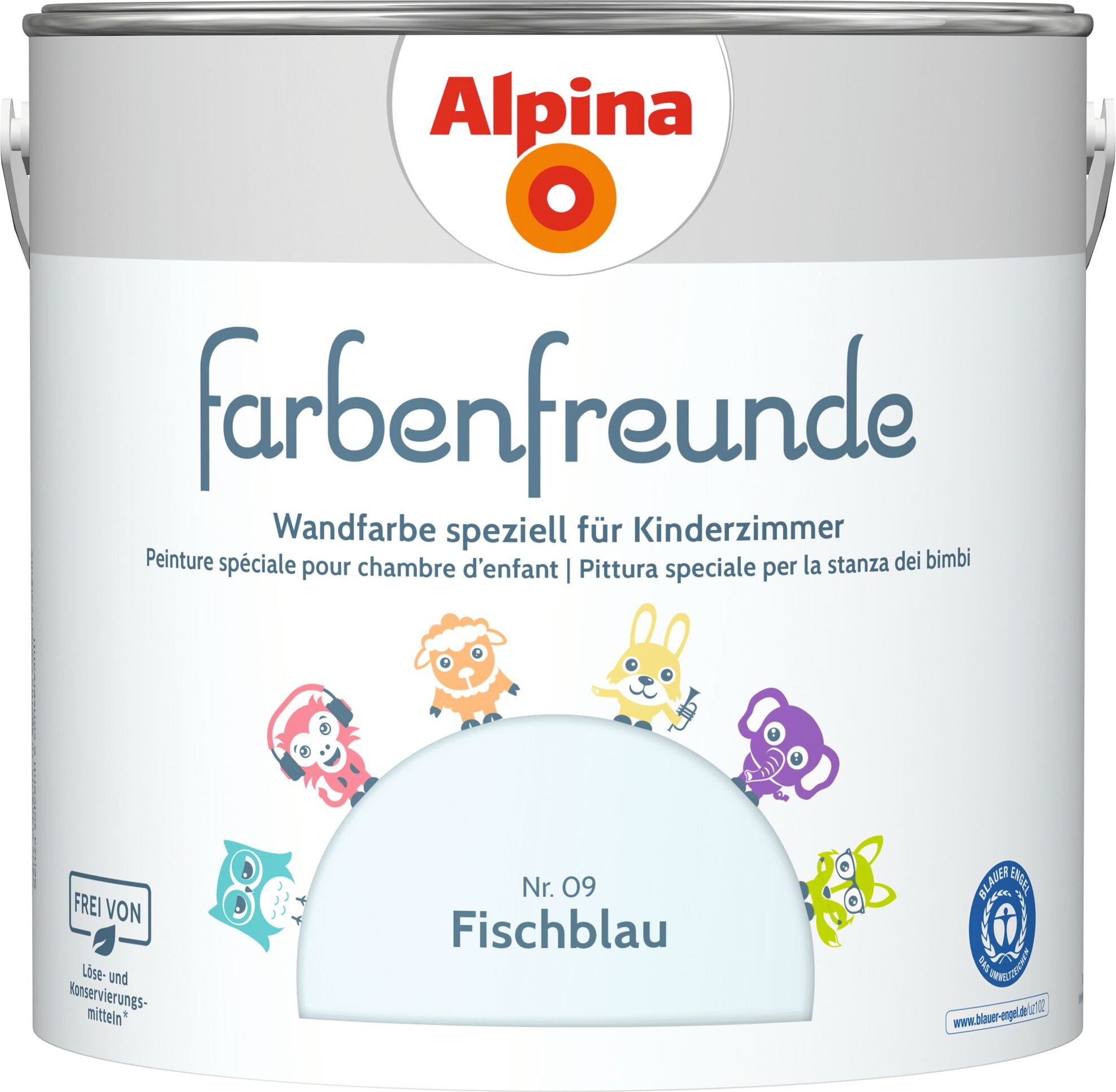 Alpina Farbenfreunde Nr. 09 Fischblau 2,5 Liter matt 914054