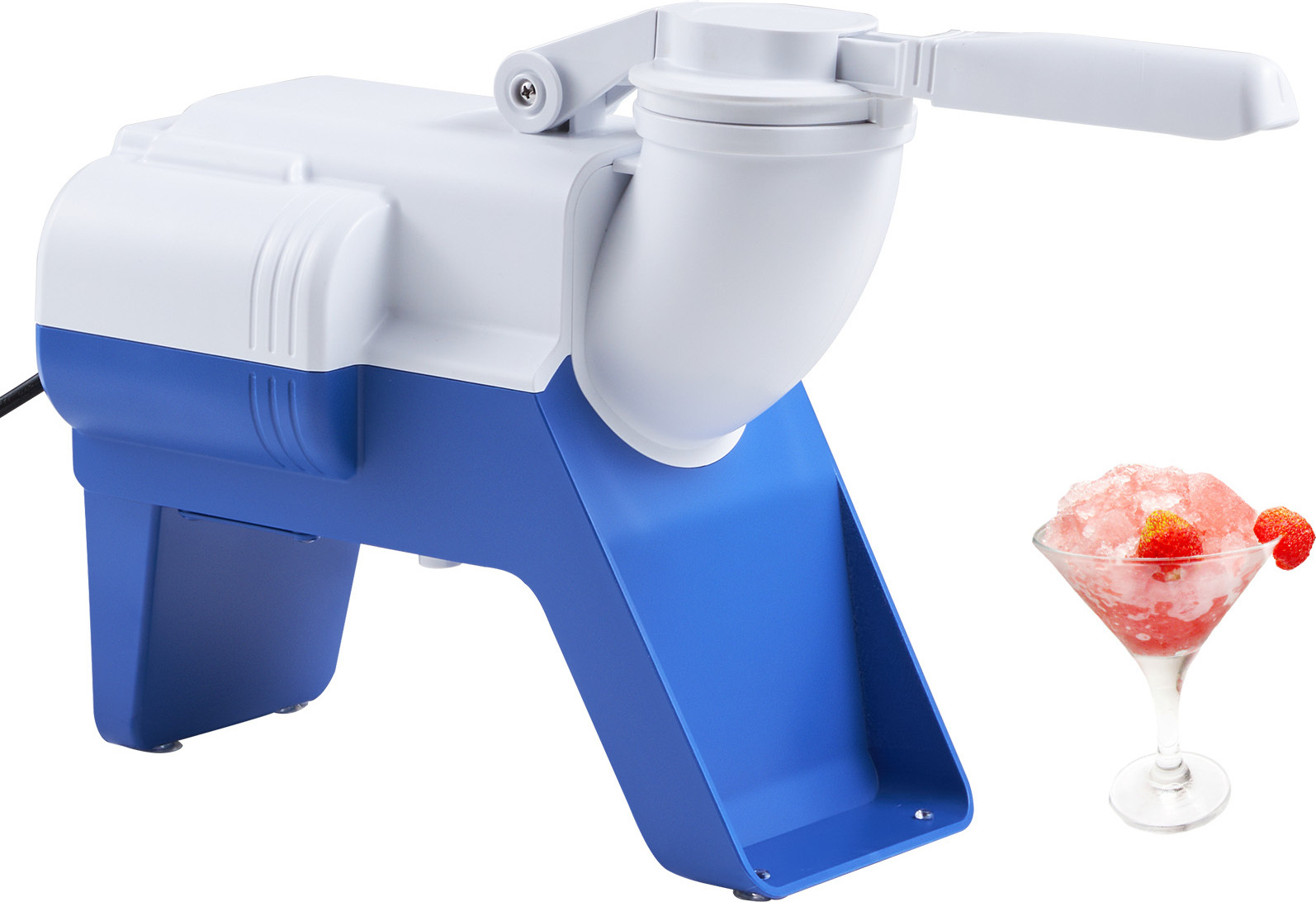 VEVOR Eiszerkleinerungsmaschine Eisrasiermaschine Eisrasierer 80 kg/h, ABS Eiszerkleinerungsrasierer 180 W, 410 x 172 x 275 mm Energieeinsparung Hersteller mit 2 Klingen BY-180