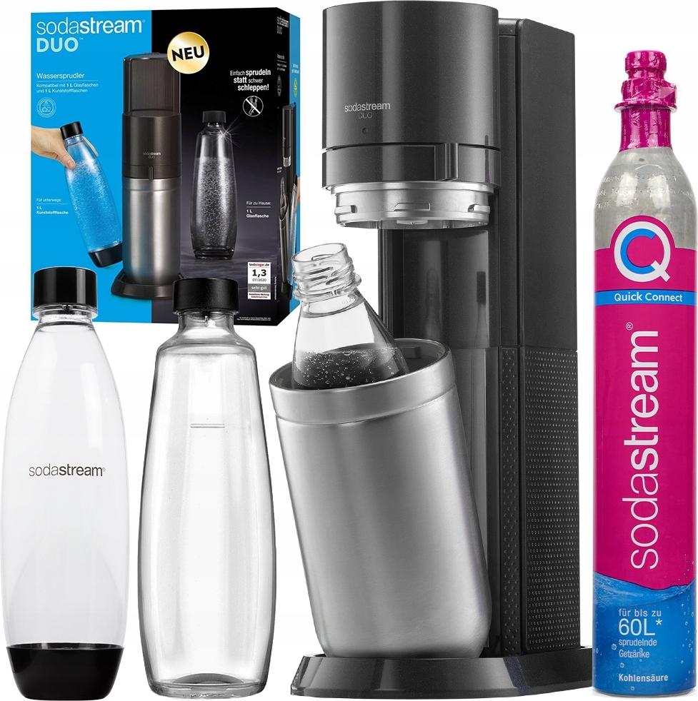 Výrobník sody SodaStream Duo Titan 2 fľaše + Quick Connect kartuša