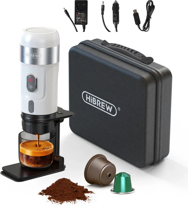 HiBREW H4A Tragbare Espressomaschine,Weiß