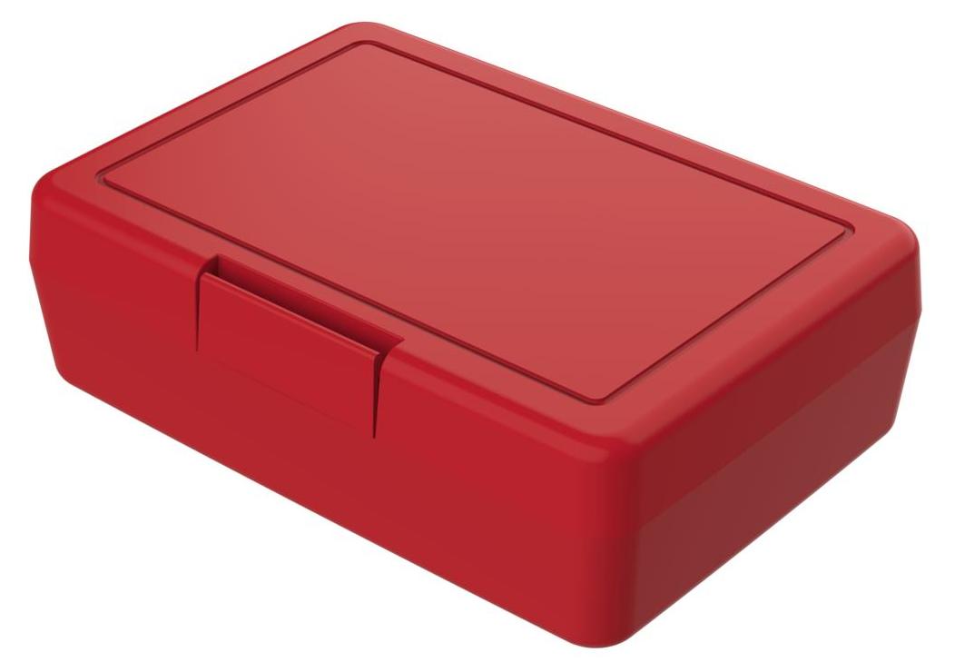 elasto Brotdose in der Farbe Rot mit einem Klickverschluss, geeignet für das Pausenbrot