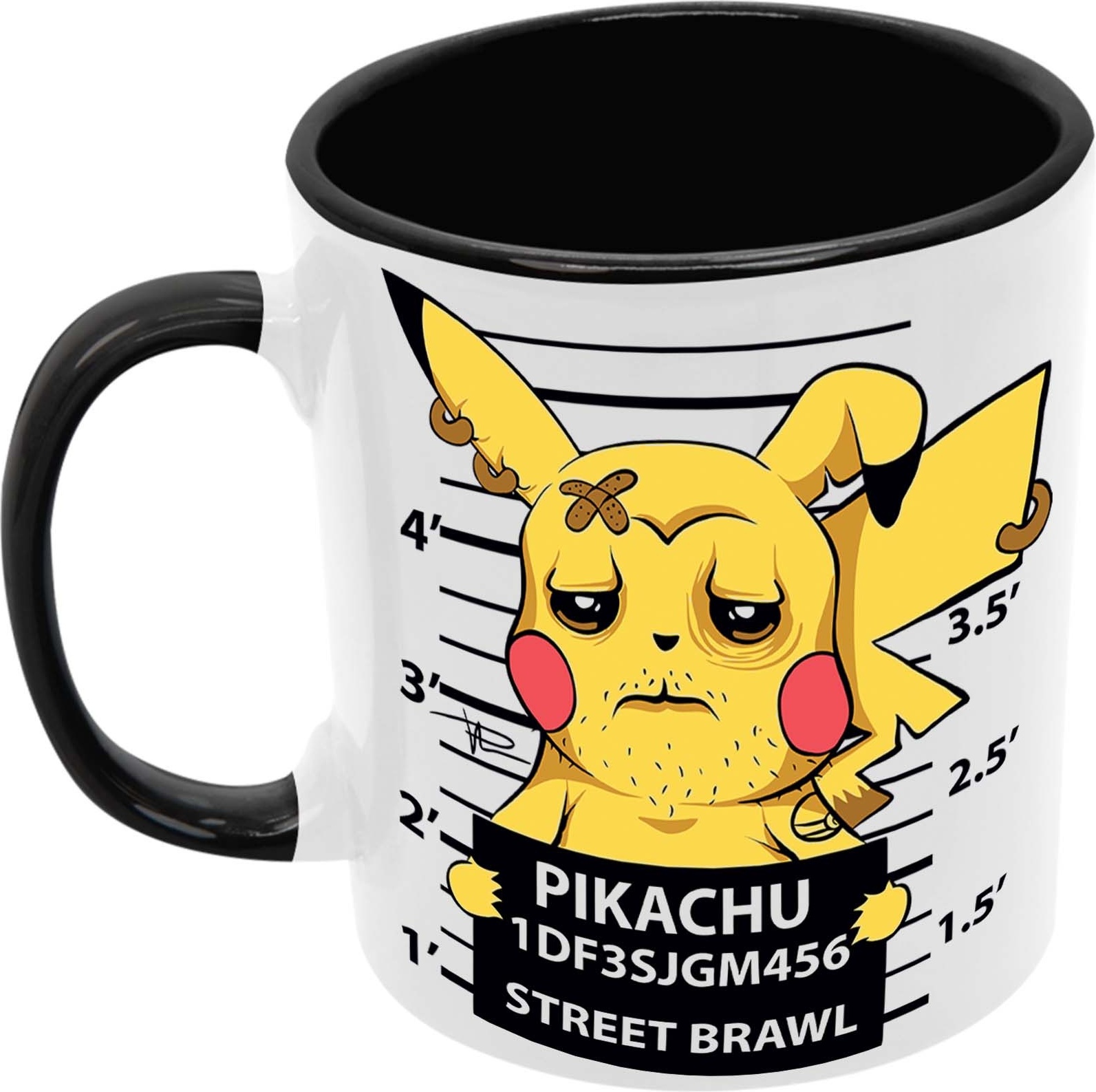 Pikachuwanted Hrnček Dar Tasse Mug Anime Manga Japan Animation Pokemon Pikachu Ash Charizard Arbok Charmander Meowth Squirtle, Čierna 330 ml