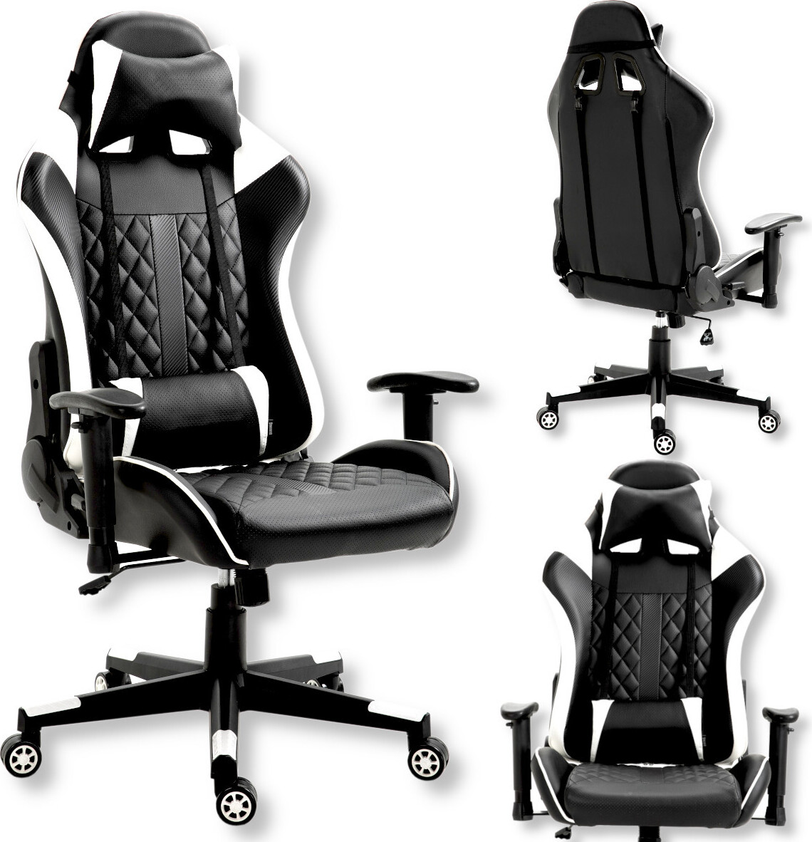 Herná stolička kancelárska stolička VIKING BLACK stolová stolička otočná ergonomická